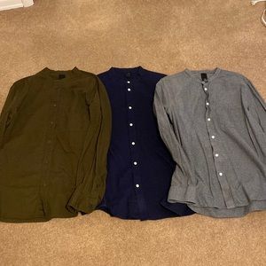 H&M Crew Neck Button-up Shirt Bundle